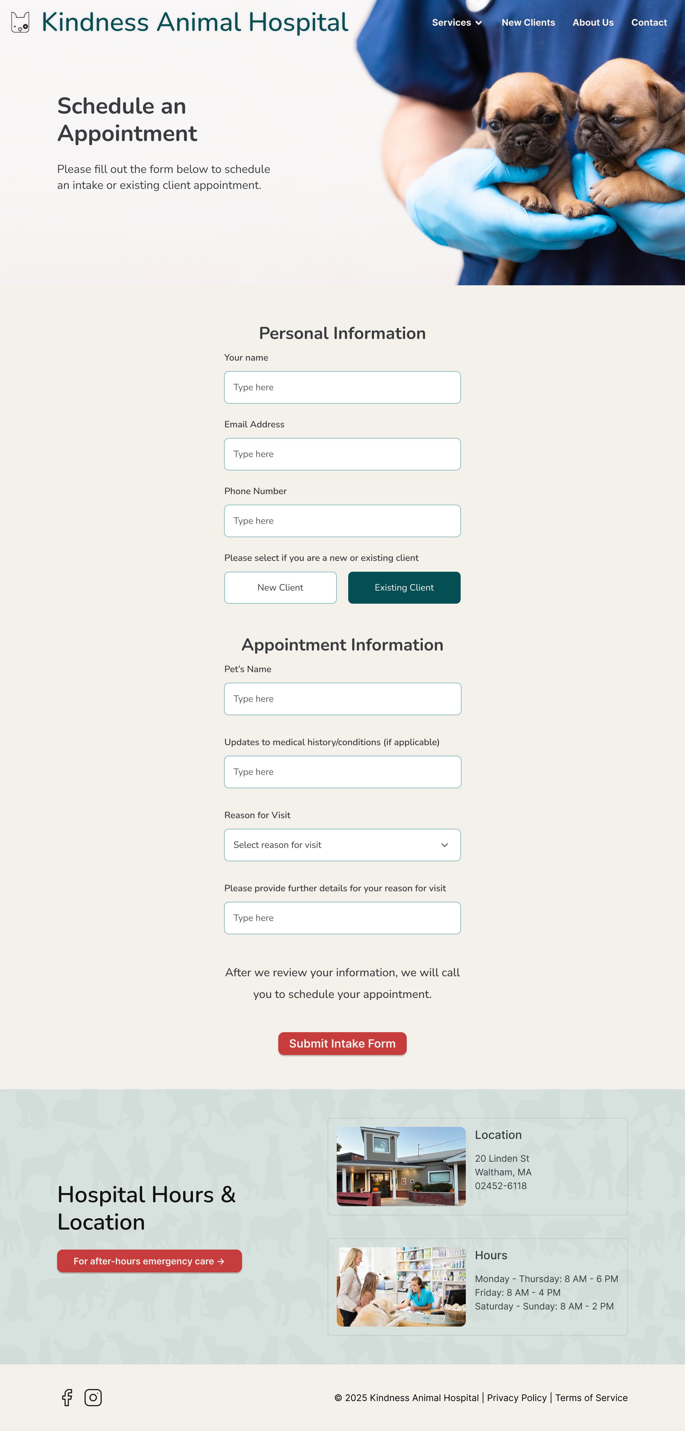 Scheduling Existing Patient